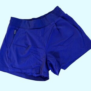 Athleta Blue/purple Athletic Shorts Lightweight Relaxed Fit
